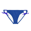 "Skull & Barrel" Base Dark Blue - Black Logo - Loop Tie Side Bikini Bottom (AOP)