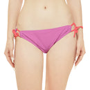 "Skull & Barrel" Base Light Pink - White Logo - Loop Tie Side Bikini Bottom (AOP)