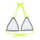 "Skull & Barrel" Base Dark Grey- Left Logo - Strappy Triangle Bikini Top (AOP)