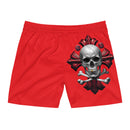 Men's Mid-Length Swim Shorts - Red