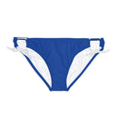"Skull & Barrel" Base Dark Blue - Black Logo - Loop Tie Side Bikini Bottom (AOP)