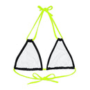 "Skull & Barrel" Base Black - Right Logo - Strappy Triangle Bikini Top (AOP)
