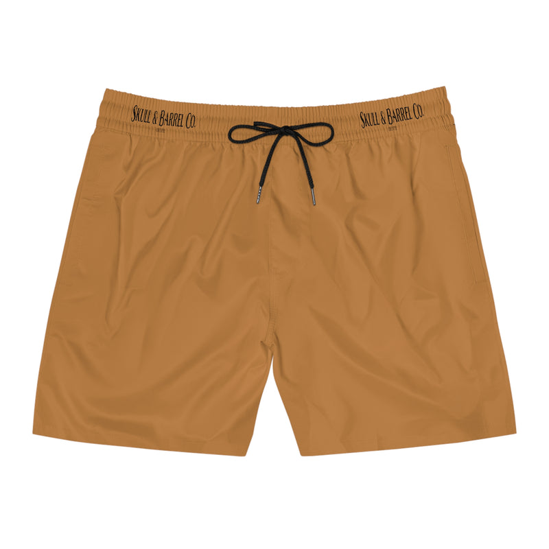 Men's Mid-Length Swim Shorts - Light Brown