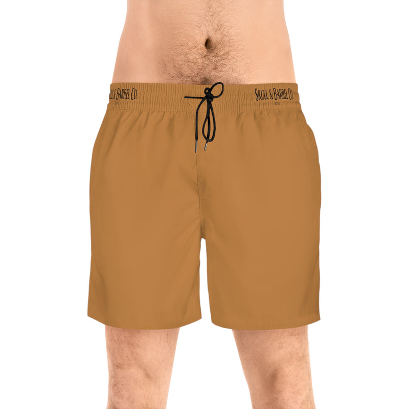 Men's Mid-Length Swim Shorts - Light Brown
