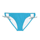 "Skull & Barrel" Base Turquoise - Black Logo - Loop Tie Side Bikini Bottom (AOP)