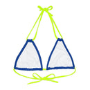 "Skull & Barrel" Base Dark Blue - Left Logo - Strappy Triangle Bikini Top (AOP)