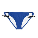 "Skull & Barrel" Base Dark Blue - Black Logo - Loop Tie Side Bikini Bottom (AOP)