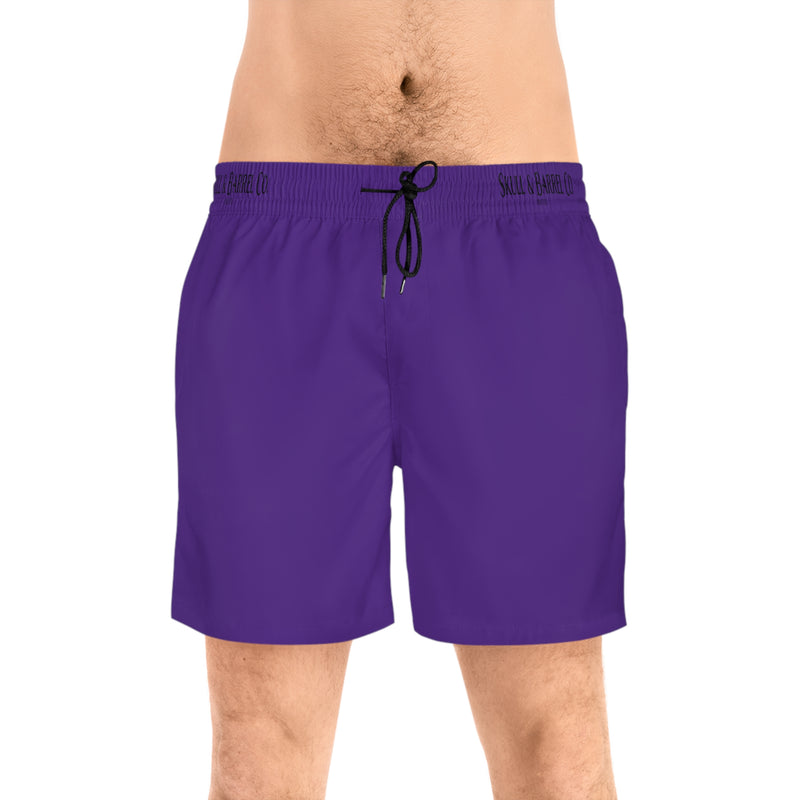 Men's Mid-Length Swim Shorts - Purple