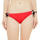 "Skull & Barrel" Base Red - White Logo - Loop Tie Side Bikini Bottom (AOP)