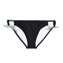 "Skull & Barrel" Base Black - Black Logo - Loop Tie Side Bikini Bottom (AOP)