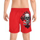 Men's Mid-Length Swim Shorts - Red