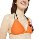 "Skull & Barrel" Base Crusta - Left Logo - Strappy Triangle Bikini Top (AOP)