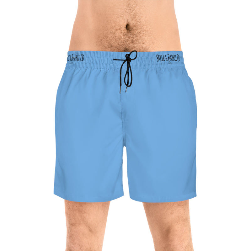 Men's Mid-Length Swim Shorts - Light Blue