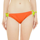 "Skull & Barrel" Base Orange - Black Logo - Loop Tie Side Bikini Bottom (AOP)