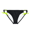 "Skull & Barrel" Base Black - Black Logo - Loop Tie Side Bikini Bottom (AOP)