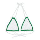 "Skull & Barrel" Base Dark Green - Right Logo - Strappy Triangle Bikini Top (AOP)