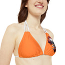 "Skull & Barrel" Base Crusta - Left Logo - Strappy Triangle Bikini Top (AOP)