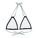 "Skull & Barrel" Base Black - Right Logo - Strappy Triangle Bikini Top (AOP)