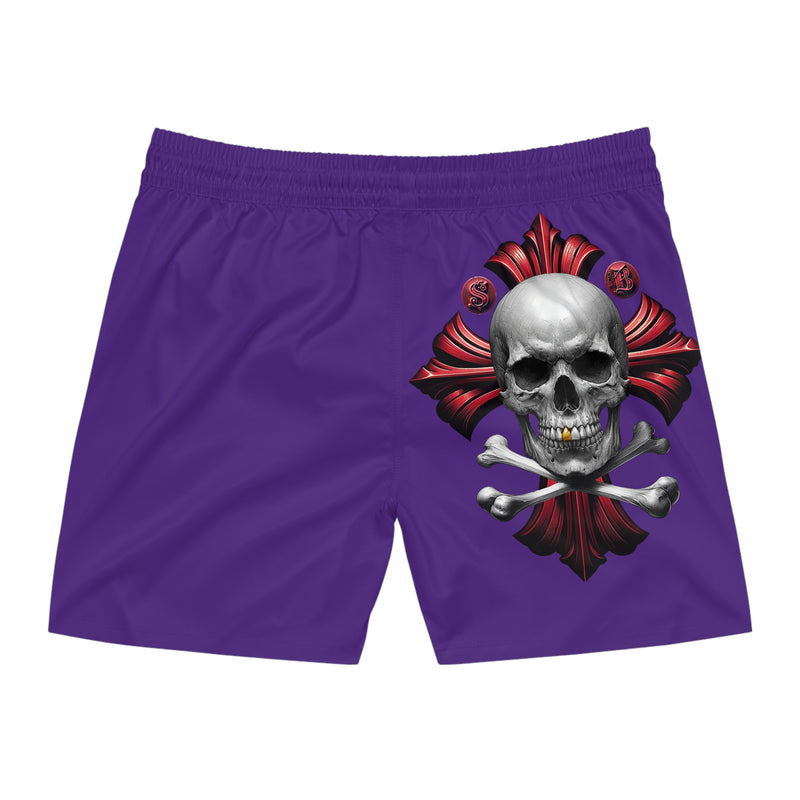 Men's Mid-Length Swim Shorts - Purple