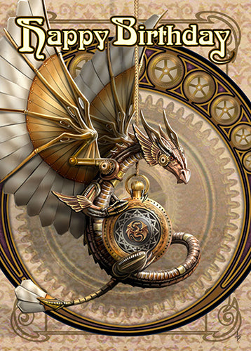 Clockwork Dragon Birthday Card - 6 Pack - Skull & Barrel Co.