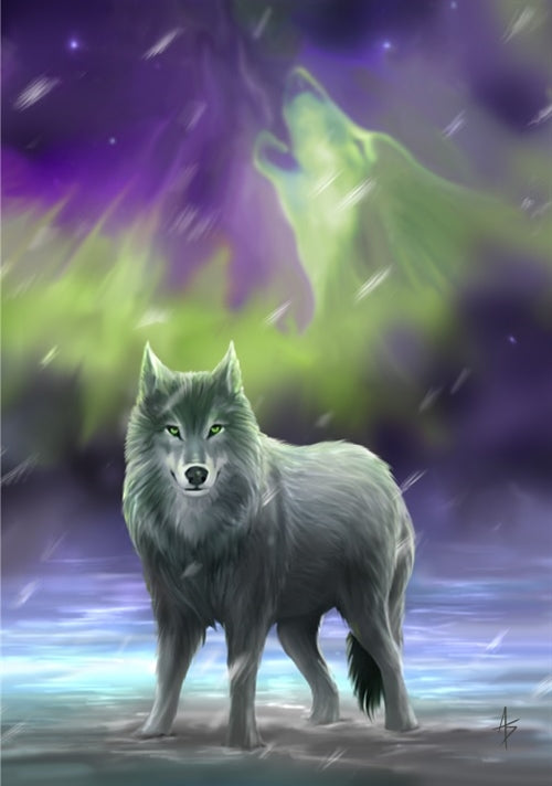 Aura Wolf Card - 6 Pack by Anne Stokes - Skull & Barrel Co.
