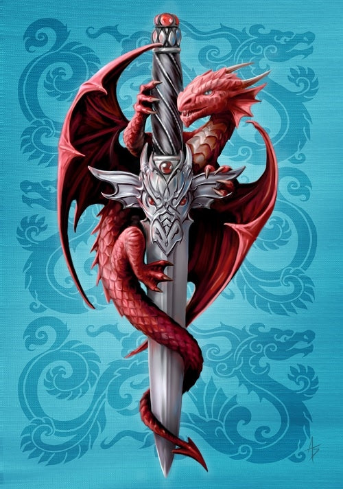 Dragon and Dagger Card - 6 Pack by Anne Stokes - Skull & Barrel Co.