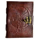 Fairy Moon leather blank book w/ latch
