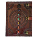 7 Stone leather blank book w/ 3 latch