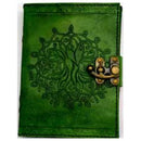 5" x 7" green Tree of Life leather w/ latch