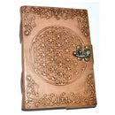5" x 7" Flower of Life Embossed leather w/ latch