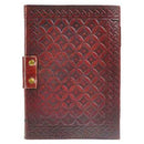 Triquetra leather blank book w/ latch