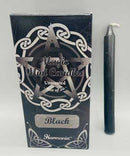 1/2" dia 5" long Black chime candle 20 pack