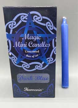 1/2" dia 5" long Dark Blue chime candle 20 pack