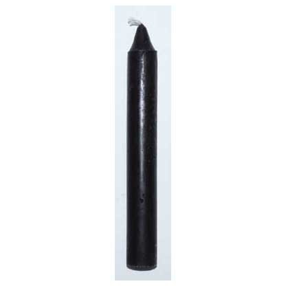 Black 6" taper candle
