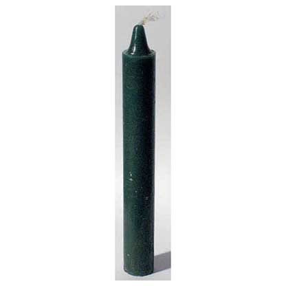 Green 6" Taper candle