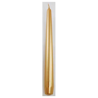 9" Gold taper candle
