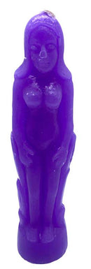 Purple Female candle 7"