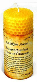 4" Autumn Equanox Altar Lailokens Awen candle - Skull & Barrel Co.