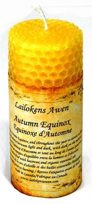 4" Autumn Equanox Altar Lailokens Awen candle - Skull & Barrel Co.