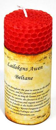 4" Beltane Sabbat Lailokens Awen candle - Skull & Barrel Co.