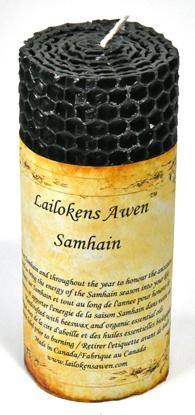 4" Samhain Sabbat Lailokens Awen candle - Skull & Barrel Co.