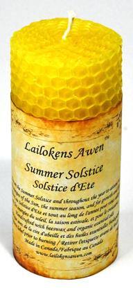 4" Summer Solstice Altar Lailokens Awen candle - Skull & Barrel Co.