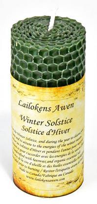 4 1/4" Winter Solstice Altar Lailokens Awen candle - Skull & Barrel Co.