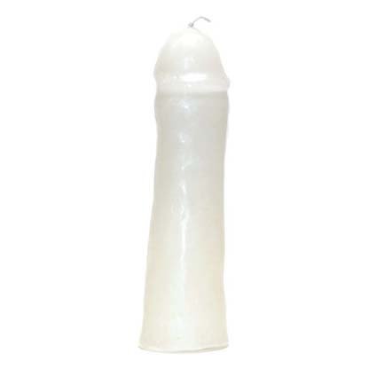6 1/2" White Male Gender candle