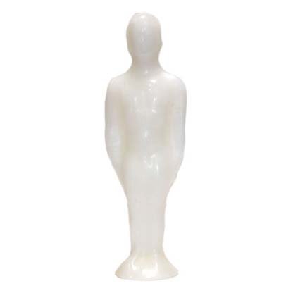 7 1/4" White Male candle