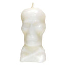 5 1/2" White Skull candle