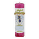 Love Pillar Candle with Fairy Dust Necklace 6 1/2" tall
