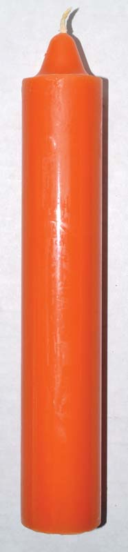 9" Orange pillar candle