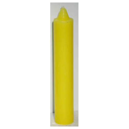 9" Yellow pillar candle