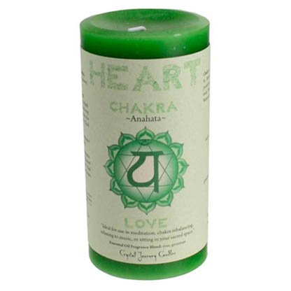 Heart Chakra pillar candle 3" x 6"